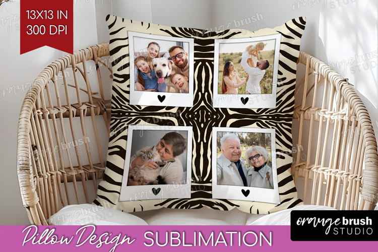 Animal Print Photo Pillow PNG - Wild Animal Picture Frame
