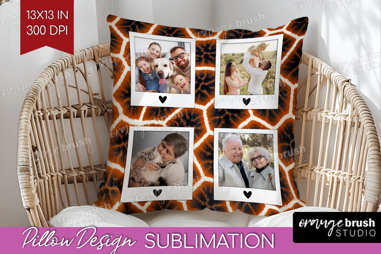 Animal Print Photo Pillow PNG - Wild Animal Picture Frame