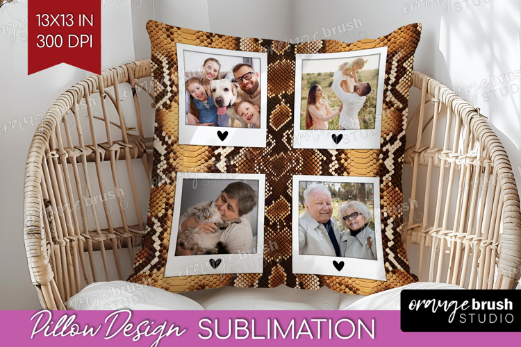 Animal Print Photo Pillow PNG - Wild Animal Picture Frame