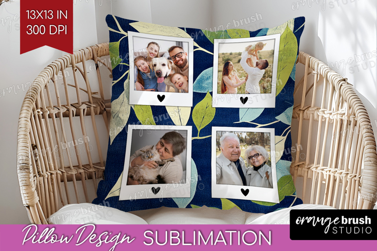 Eucalyptus Photo Pillow PNG - Botanical Picture Frame Pillow