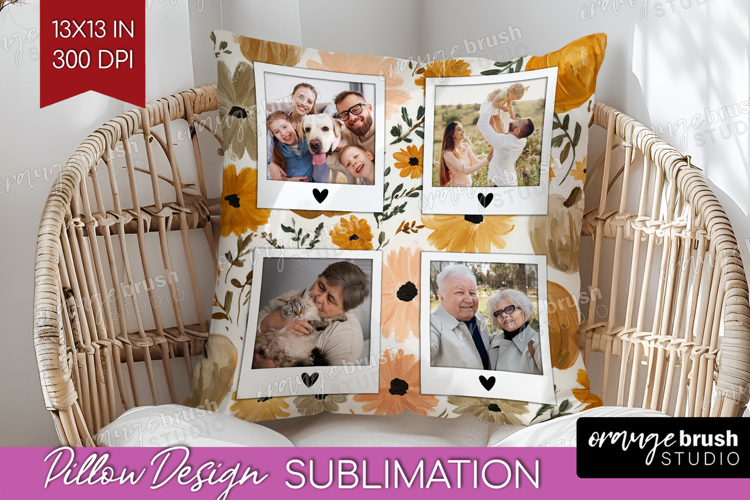 Pumpkun Photo Pillow PNG - Fall Picture Frame Pillow Cover