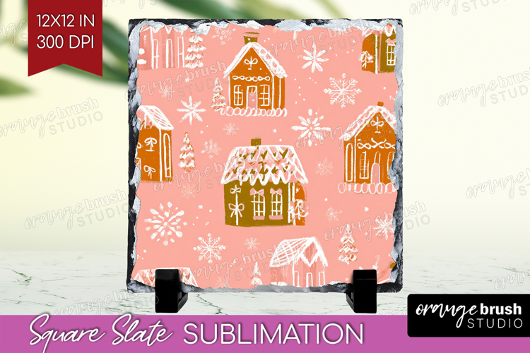Pink Christmas Slate PNG - Coquette Xmas Square Slate