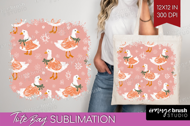 Pink Christmas Tote Bag - Coquette Xmas Tote Bag PNG