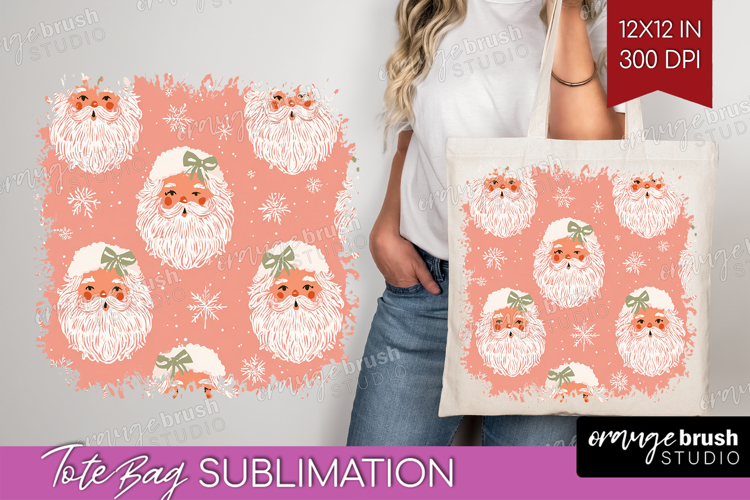 Pink Christmas Tote Bag - Coquette Xmas Tote Bag PNG