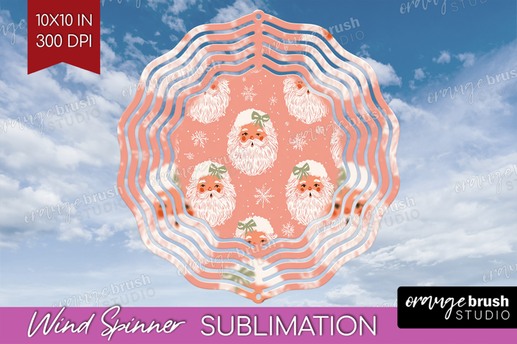 Pink Christmas Wind Spinner Sublimation PNG - Coquette Xmas