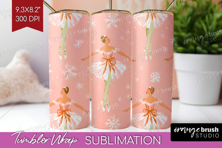 Pink Christmas Tumbler Wrap - Coquette Xmas Tumbler PNG