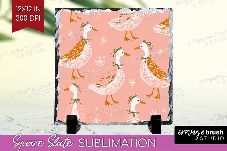 Pink Christmas Slate PNG - Coquette Xmas Square Slate
