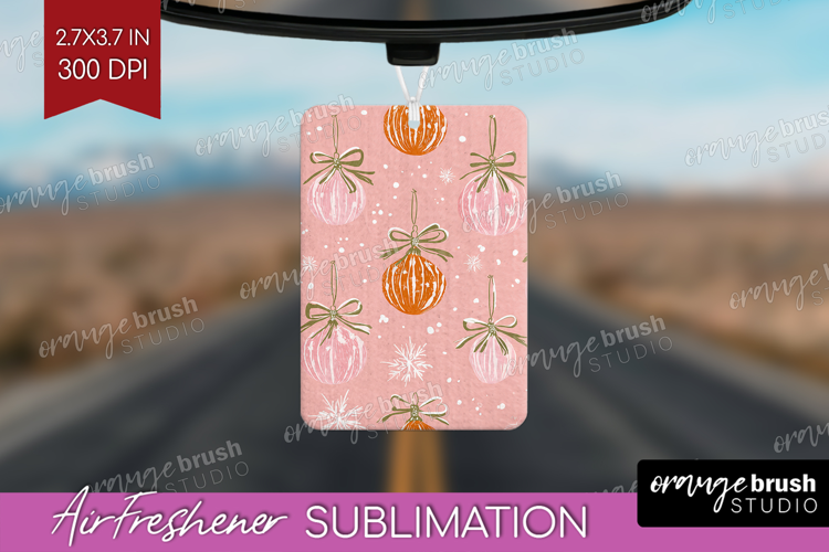 Pink Christmas Air Freshener PNG - Coquette Xmas PNG