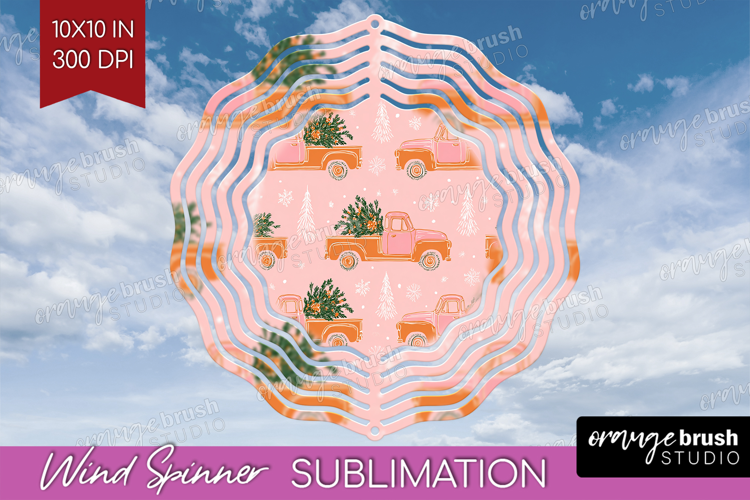 Pink Christmas Wind Spinner Sublimation PNG - Coquette Xmas