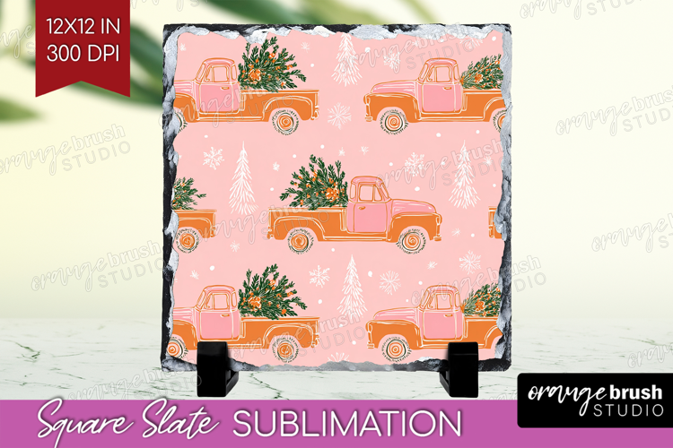 Pink Christmas Slate PNG - Coquette Xmas Square Slate