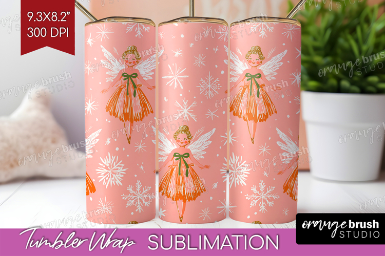 Pink Christmas Tumbler Wrap - Coquette Xmas Tumbler PNG