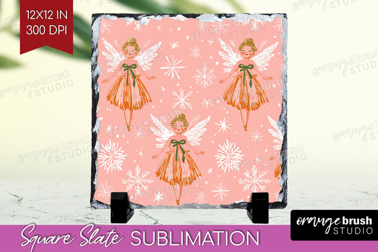 Pink Christmas Slate PNG - Coquette Xmas Square Slate example image 1