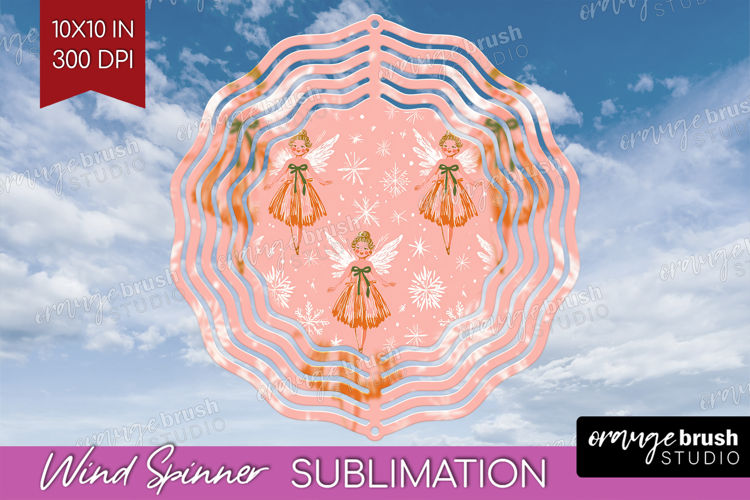 Pink Christmas Wind Spinner Sublimation PNG - Coquette Xmas