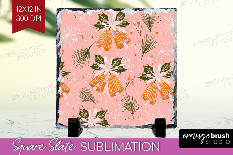 Pink Christmas Slate PNG - Coquette Xmas Square Slate