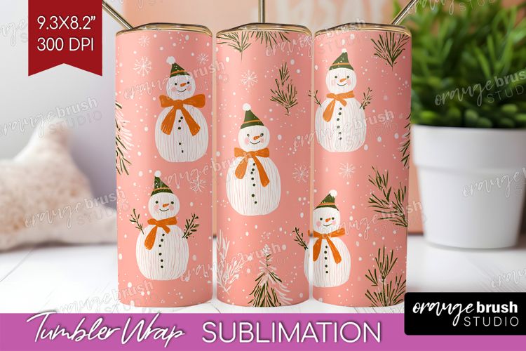 Pink Christmas Tumbler Wrap - Coquette Xmas Tumbler PNG