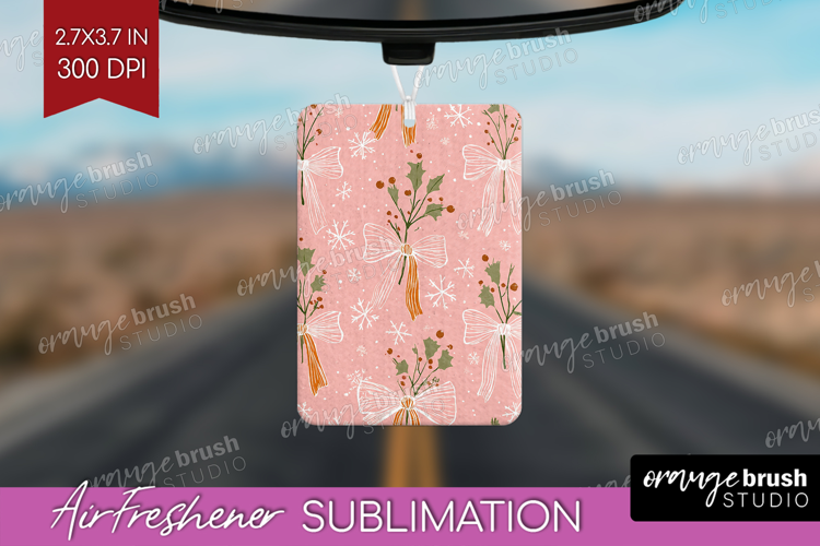 Pink Christmas Air Freshener PNG - Coquette Xmas PNG