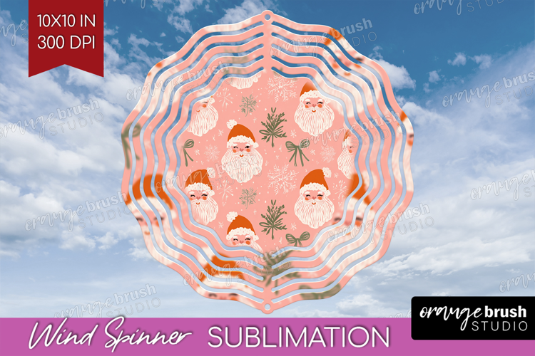 Pink Christmas Wind Spinner Sublimation PNG - Coquette Xmas