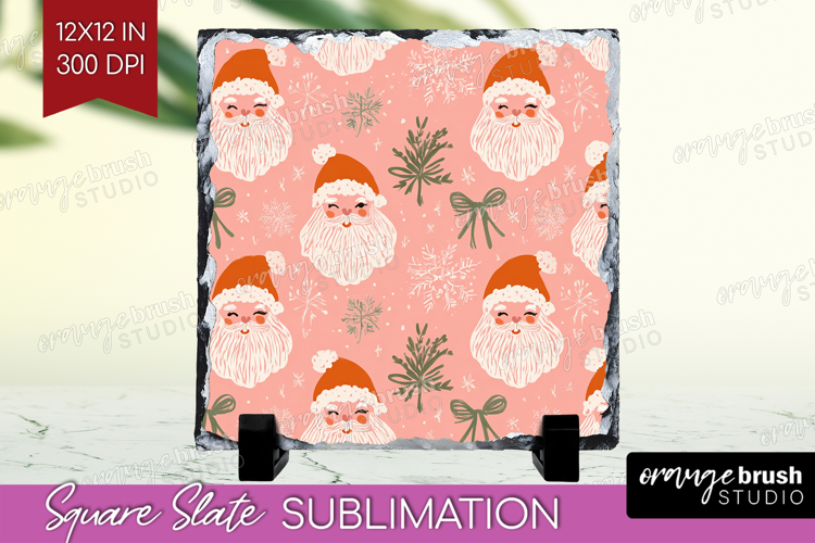 Pink Christmas Slate PNG - Coquette Xmas Square Slate