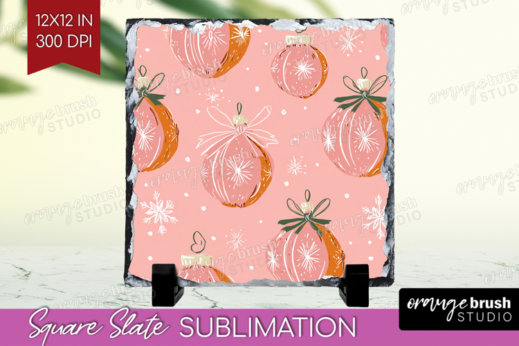Pink Christmas Slate PNG - Coquette Xmas Square Slate