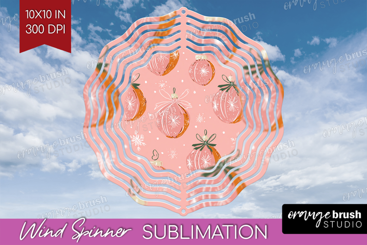 Pink Christmas Wind Spinner Sublimation PNG - Coquette Xmas