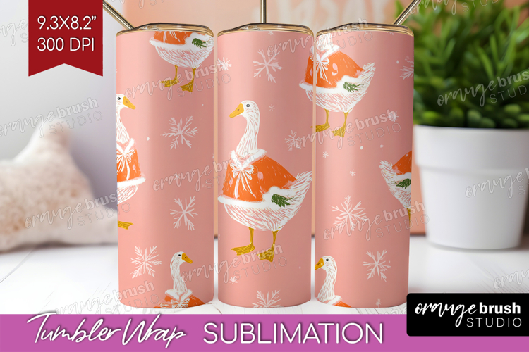 Pink Christmas Tumbler Wrap - Coquette Xmas Tumbler PNG