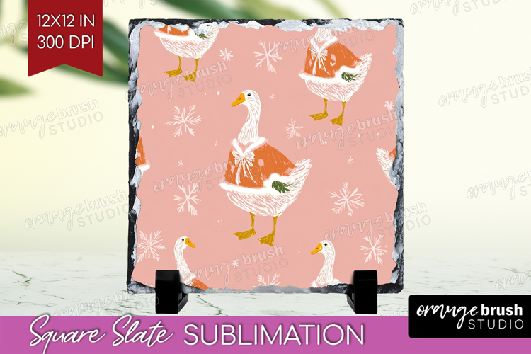 Pink Christmas Slate PNG - Coquette Xmas Square Slate