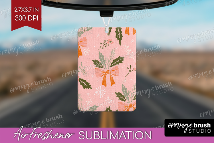 Pink Christmas Air Freshener PNG - Coquette Xmas PNG