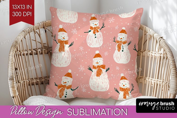 Pink Christmas Pillow Sublimation - Coquette Xmas Pillow PNG