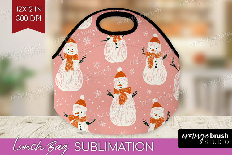 Pink Christmas Lunch Bag - Coquette Xmas Lunch Bug PNG