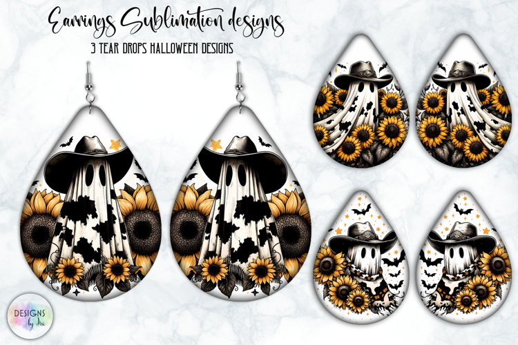 Halloween Ghost Earrings Design, Howdy Western Earrings