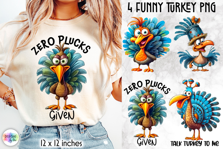 Funny Turkey PNG, Thanksgiving Sublimation Designs