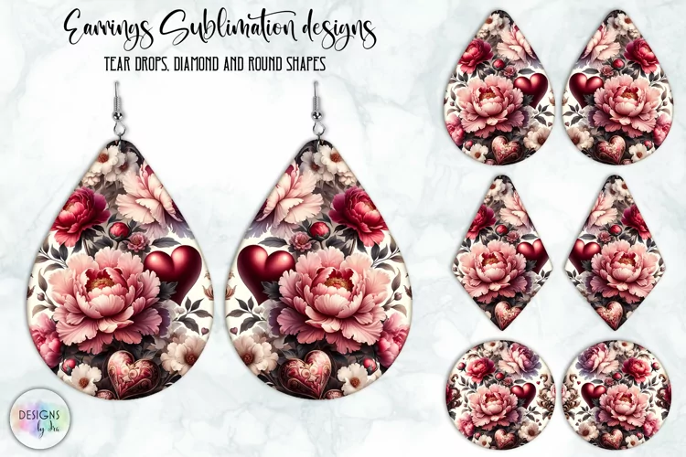 Baroque Flowers Earrings Design, Vintage Floral Earrings