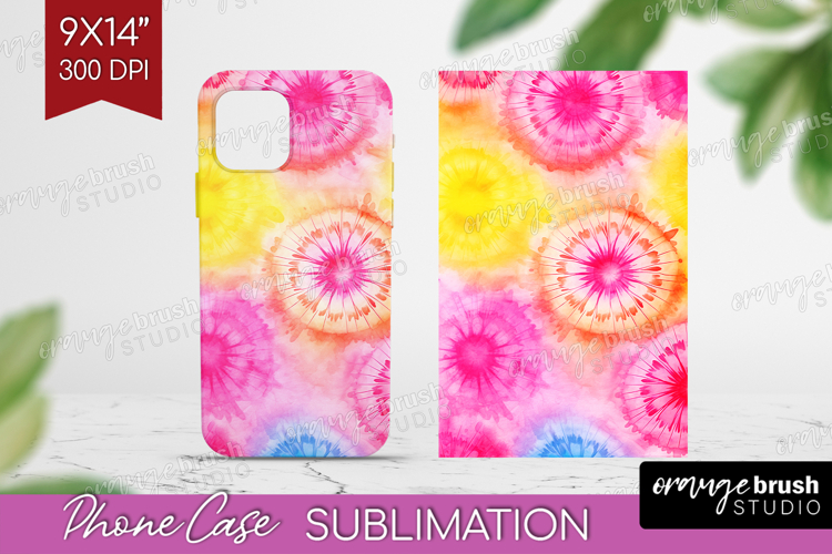 Tie Dye Phone Case PNG - Rainbow Case PNG Sublimation
