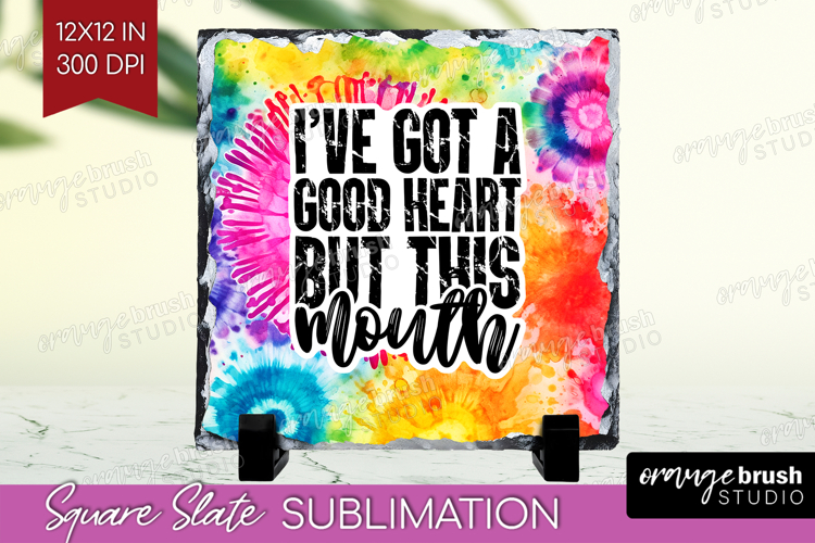 Sarcastic Quote Slate PNG - Brush Stroke Square Slate