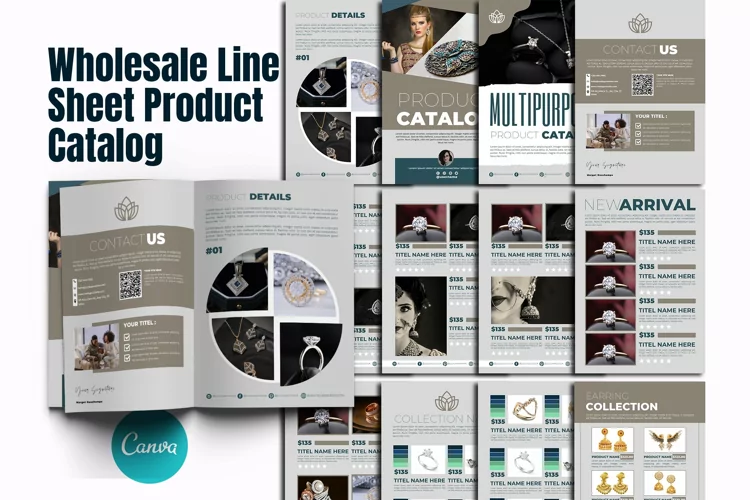 Editable Wholesale Product Catalog Line Sheet template