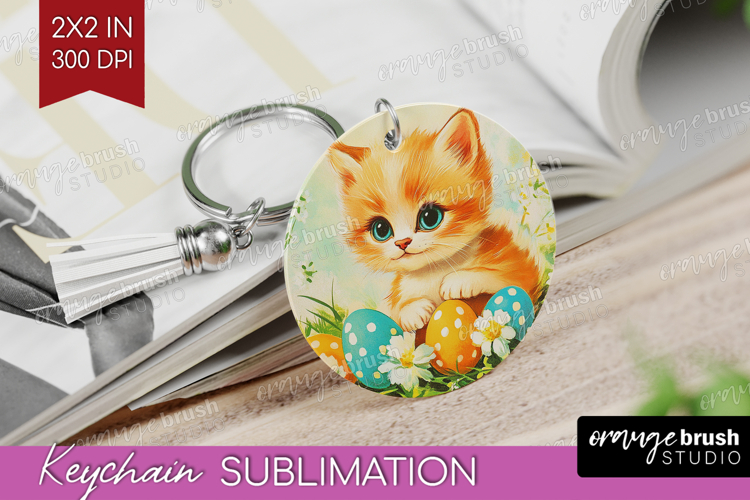 Retro Easter Keychain PNG - Easter Keychain Sublimation