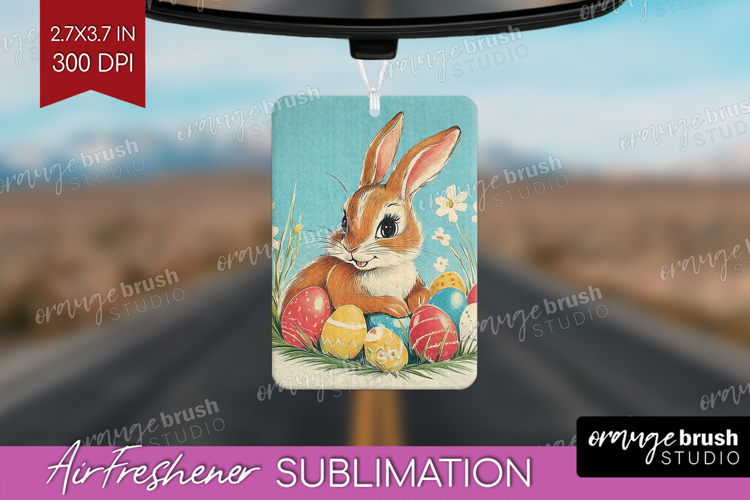 Retro Easter Air Freshener PNG - Easter PNG Sublimation