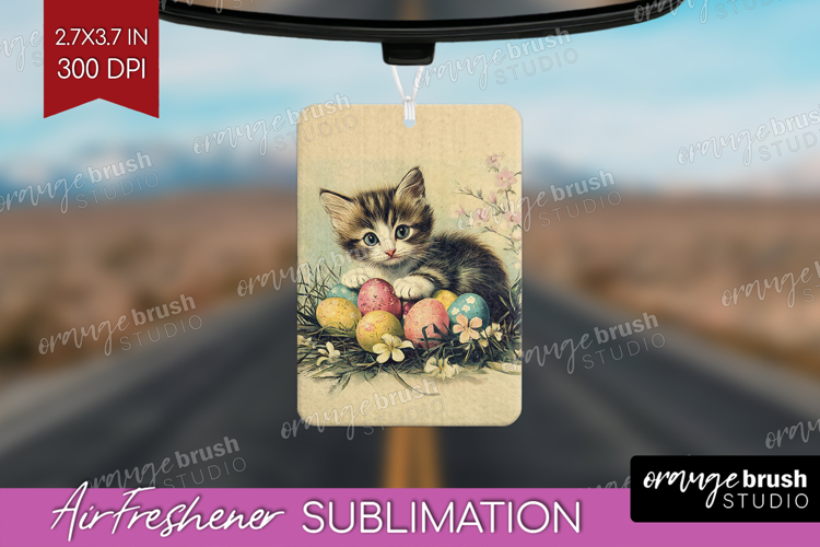 Retro Easter Air Freshener PNG - Easter PNG Sublimation