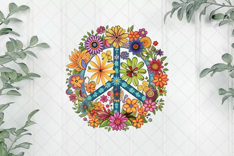 Retro Hippie Watercolor Sublimation