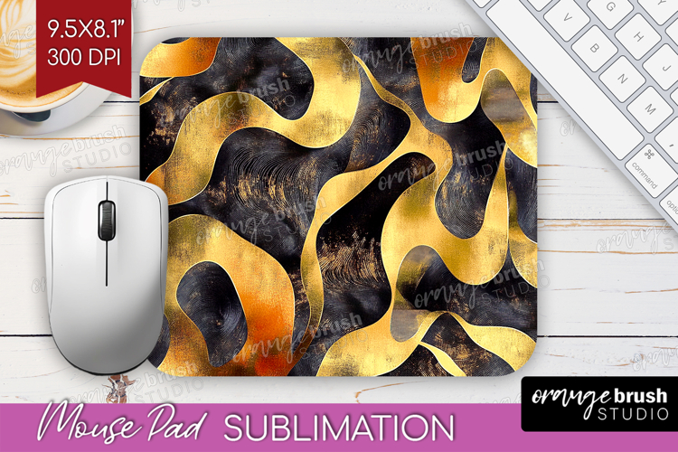 Rose Gold Mouse Pad Sublimation - Metallic Rose Mousepad