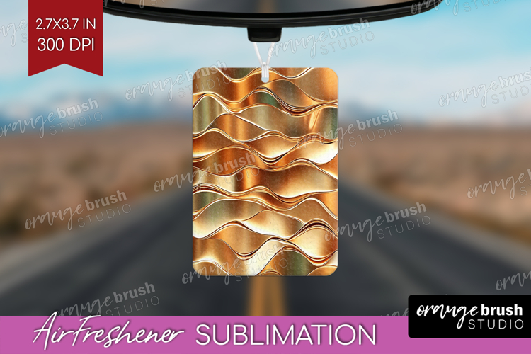Rose Gold Air Freshener PNG - Metallic Rose PNG Sublimation