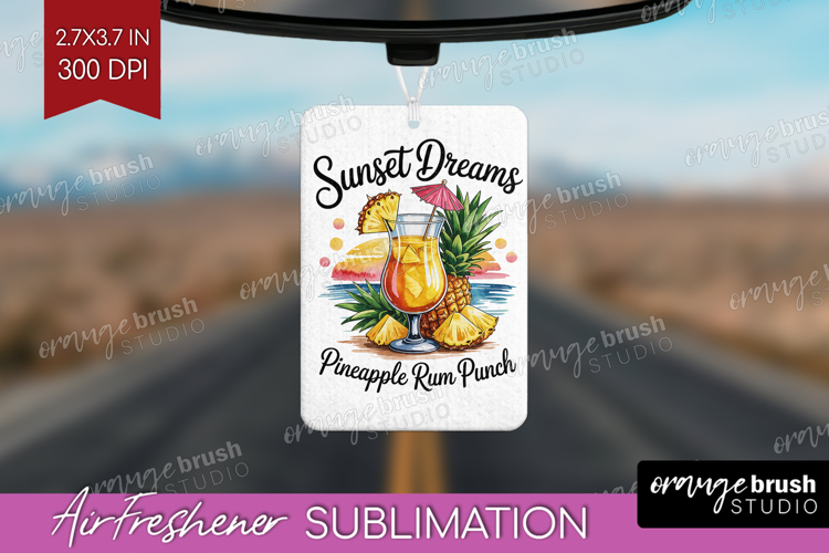 Rum Punch Cocktail Air Freshener PNG Summer Drink PNG