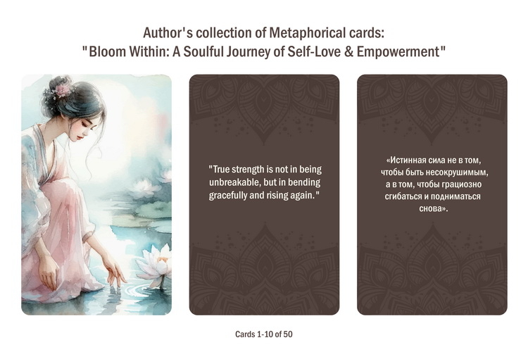Metaphorical cards psychology help for women.