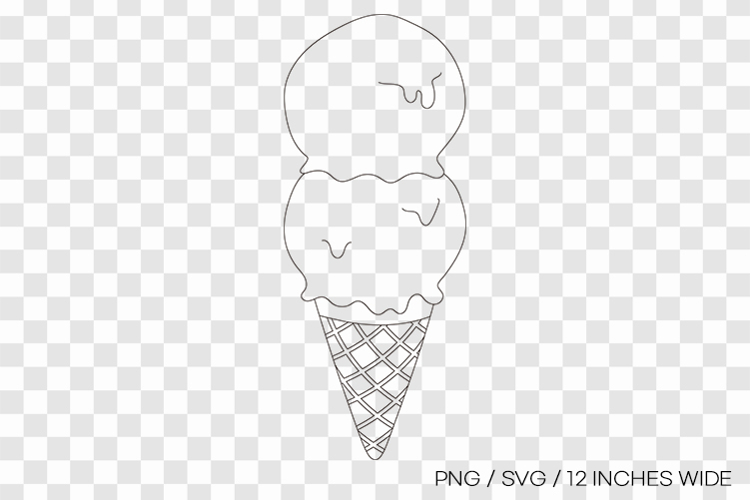 Two scoops soft corn outline SVG summer clipart illustration example image 1