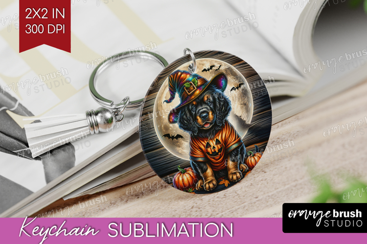 Setter Dog Keychain PNG Halloween Keychain Sublimation