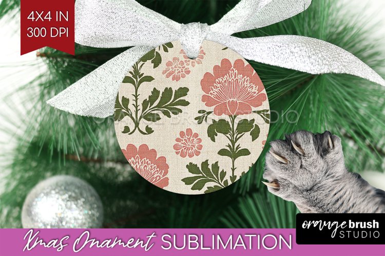 Vintage Flowers Ornament PNG - Floral PNG Sublimation