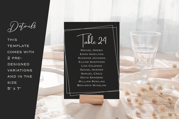 Table Number With Names