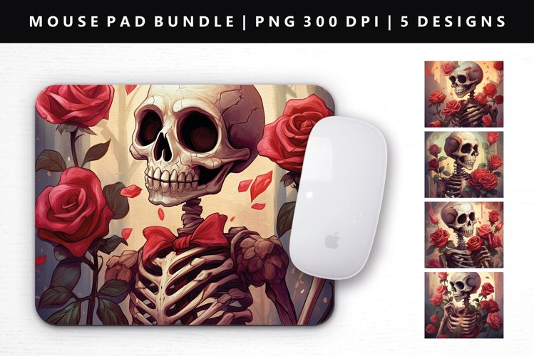 Skull Mouse Pad Design | Mouse Pad Sublimation PNG