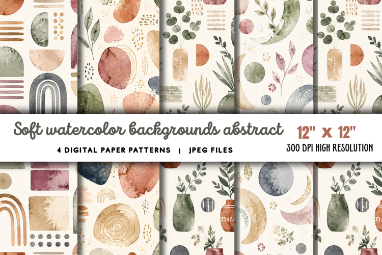 Soft Watercolor Backgrounds Abstract JPG