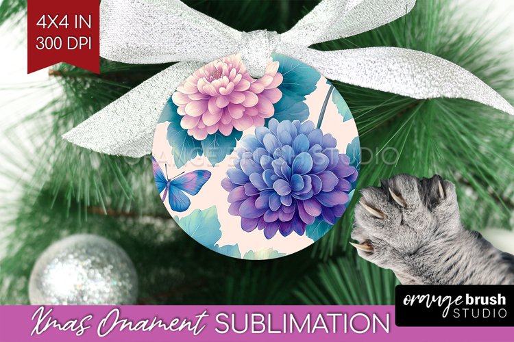 Spring Blossom Ornament PNG - Flowers PNG Sublimation